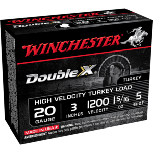 Winchester Double X Turkey Load Shotshells 20 ga 3" MAX 1-5-16 oz #5 1200 fps 10-ct