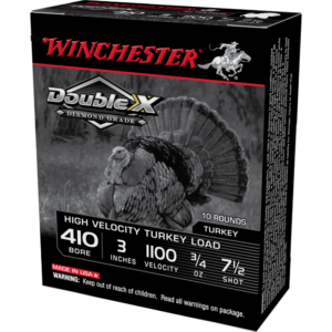 Winchester Double X Diamond Grade Turkey Shotshells .410 ga 3" 3-4 oz 1100 fps #7.5 10-ct