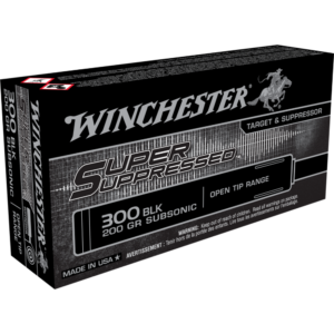 Winchester Super Supressed Rifle Ammunition .300 AAC Blackout 200 gr FMJOT 1060 fps 20-ct