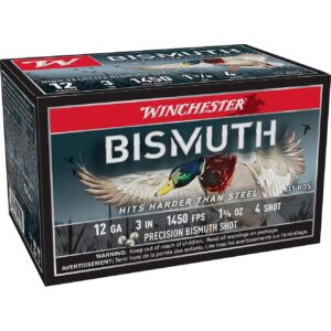 Winchester Bismuth Shotgun Ammunition 12ga 3" 1-3-8oz 1450 fps #4 15-ct