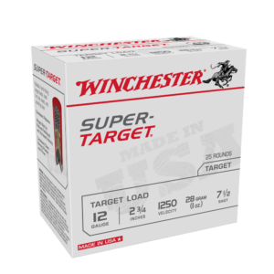 Winchester Super-Target Shotshells 12 ga 2-3-4" 1 oz 1250 fps #7.5 25-ct