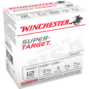 Winchester Super-Target Shotshells 12 ga 2-3-4" 1-1-8 oz 1200 fps #7.5 25-ct