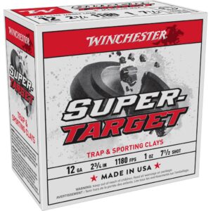 Winchester Super-Target Shotshells 12 ga 2-3-4" 1 oz 1180 fps #7.5 25-ct