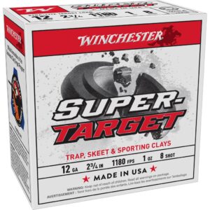Winchester Super-Target Shotshells 12 ga 2-3-4" 1 oz 1180 fps #8 25-ct