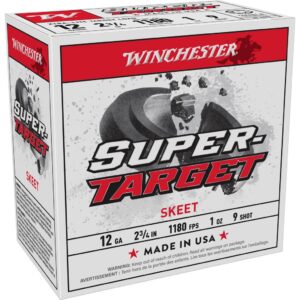 Winchester SuperTarget Shotshells 12 ga 2-3-4" 1 oz 1180 fps #9 25-ct