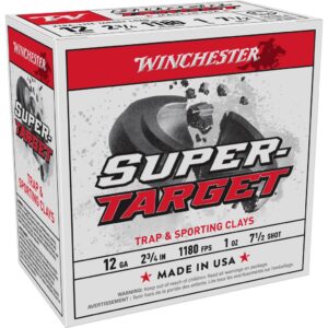 Winchester Super-Target Shotshells 12ga 2-3-4" 1oz 1185 fps #7.5 25-ct