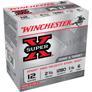 Winchester Xpert Steel Shotshells 12 ga 2-3-4" 1-1-8 oz 1280 fps #6 25-ct