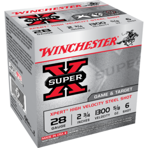 Winchester Xpert Steel Shotshells 28 ga 2-3-4" 5-8 oz 1300 fps #6 25-ct