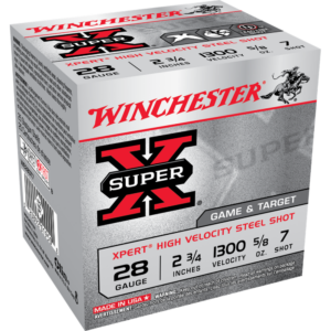 Winchester Xpert Steel Shotshells 28 ga 2-3-4" 5-8 oz 1300 fps #7 25-ct