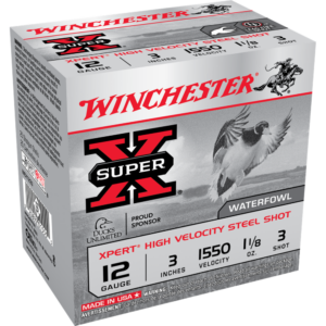 Winchester Xpert High-Velocity Steel Shotshells 12 ga 3" 1-1-8 oz 1550 fps #3 25-ct
