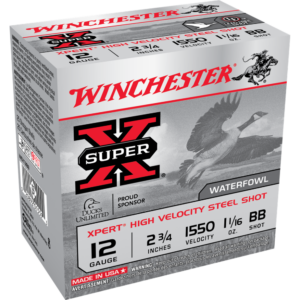 Winchester Xpert High Velocity Steel Shotshells 12 ga 2-3-4" 1-1-16 oz 1550 fps #BB 25-ct