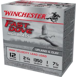 Winchester Fast Dove & Clay Shotshells 12 ga 2-3-4" 1 oz 1350 fps #7.5 25-ct