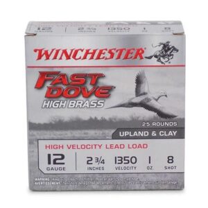 Winchester Fast Dove 12 ga 2-3-4" 1 oz HB 1350 fps #8 25-ct
