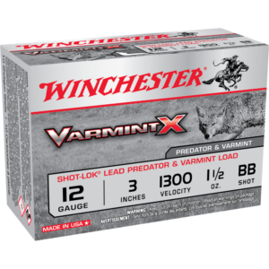 Winchester Varmint X Shot-Lok Shotshells 12 ga 3" 1-1-2 oz 1300 fps BB 10-ct