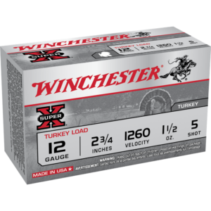 Winchester Super-X Turkey Shotshells 12 ga 2-3-4" 1-1-2 oz 1260 fps #5 10-ct