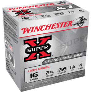 Winchester Super-X High-Brass Shotshells 16 ga 2-3-4" 1-1-8 oz 1295 fps #4 25-ct