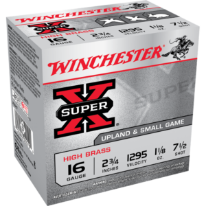 Winchester Super-X High-Brass Shotshells 16 ga 2-3-4" 1-1-8 oz 1295 fps #7.5 25-ct