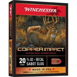 Winchester Copper Impact Slug Shotshells 20 ga 2-3-4" 3-4 oz 1600 fps Slug 5-ct