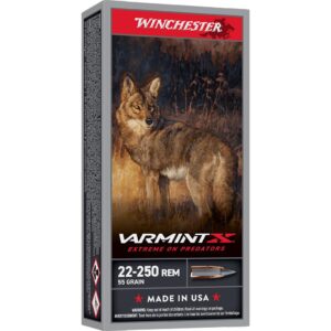 Winchester Varmint XP Extreme Point Rifle Ammunition 22-250 Rem 55gr PT 20-ct