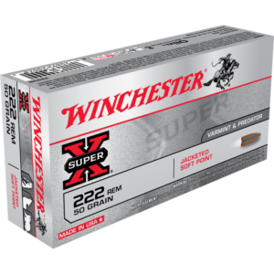 Winchester Super-X Rifle Ammunition .222 Rem 50 gr. PSP 3140 fps 20-ct