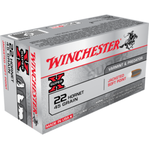 Winchester Super-X Rifle Ammunition .22 Hornet 45 gr. JSP 2690 fps 50-ct
