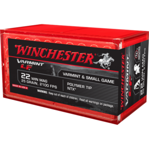 Winchester Varmint Lead Free Rimfire Ammunition .22 WMR 25 gr. PT 2100 fps 50-ct