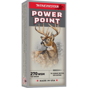 Winchester Super-X Power Point Rifle Ammunition .270 WSM 150 gr. PSP 3150 fps 20-ct