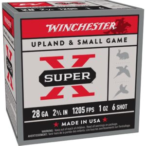 Winchester Super-X Game Shotshells 28 ga 2-3-4" 1 oz 1205 fps #6 25-ct