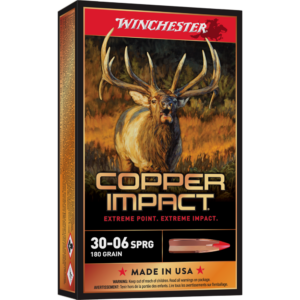 Winchester Copper Impact Rifle Ammunition 30-06 SPRG 180 gr. BT 2725 fps 20-ct