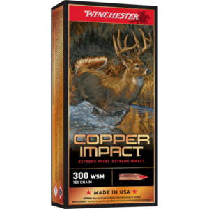 Winchester Copper Impact Rifle Ammunition 300 WSM 150 gr. BT 3200 fps 20-ct