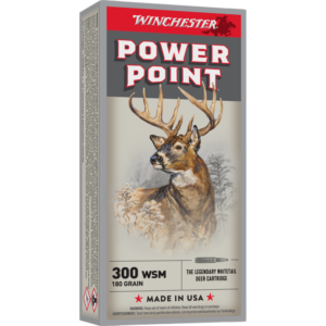Winchester Super-X Power Point Rifle Ammunition .300 WSM 180 gr. PSP 2970 fps 20-ct