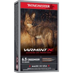 Winchester Varmint X Rifle Ammunition 6.5 Creedmoor 95gr PT 3300 fps 20-ct