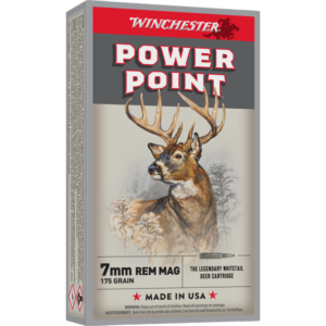 Winchester Super-X Power Point Rifle Ammunition 7mm Rem Mag 175 gr. PSP 2860 fps 20-ct