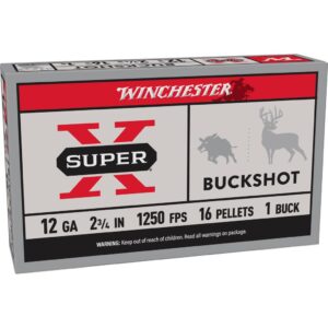 Winchester Super-X Buckshot Shotshells 12 ga 2-3-4" 1350 fps #1B 5-ct