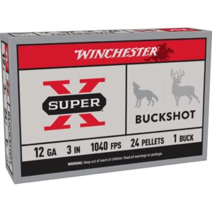 Winchester Super-X Buckshot Shotshells 12 ga 3" 1040 fps #1B 5-ct