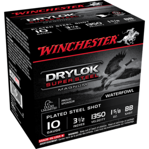 Winchester Super-X Drylok Super Steel  Shotshells 10 ga 3-1-2" 1-5-8 oz 1350 fps #BB 25-ct