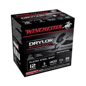 Winchester Drylok Super Steel Magnum Shotshells 3" 1-1-4 oz 1400 fps #BB 10-ct