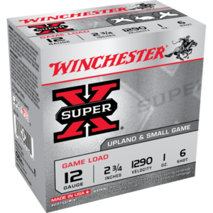 Winchester Super-X Game Shotshells 12 ga 2-3-4" 1 oz 1290 fps #6 25-ct