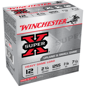 Winchester Super-X Heavy Game Shotshells 12 ga 2-3-4" 1-1-8 oz 1255 fps #7.5 25-ct