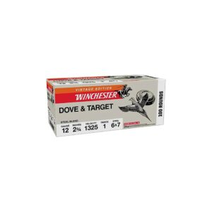 Winchester Dove & Target Steel Blend Shotshells 12ga 2-3-4" 1oz 1325 fps #6&7 100-ct