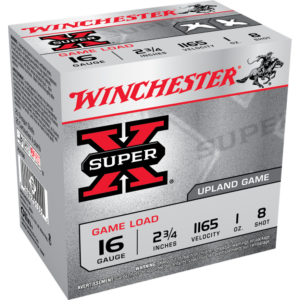 Winchester Super-X Game Shotshells 16 ga 2-3-4" 1 oz 1165 fps #8 25-ct