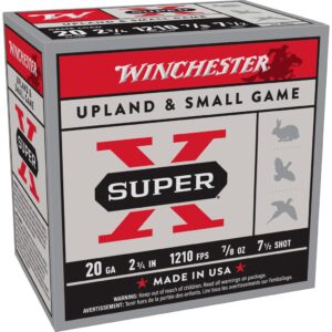 Winchester Super-X Game Shotshells 20 ga 2-3-4" 7-8 oz 1210 fps #7.5 25-ct