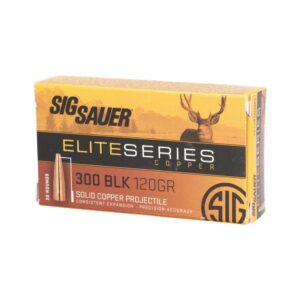 Sig Sauer Elite Copper Hunting Rifle Ammunition .300 BLK 120gr HP 2250 fps 20-ct
