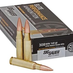 Sig Sauer Elite Match Rifle Ammunition .308 Win 168gr OTM 2700 fps 20-ct