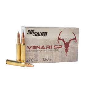 Sig Sauer Venari SP Rifle Ammunition .270 Win 130gr SP 2846 fps 20-ct