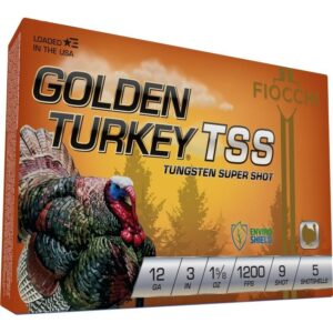 Fiocchi Golden Turkey Tungsten TSS Shotshells 12ga 3" 1-5-8oz 1200 fps #9 5-ct