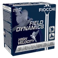 Fiocchi High Velocity Shotshells 12ga 2-3-4 1-1-4oz 1330 fps #7.5 25-ct