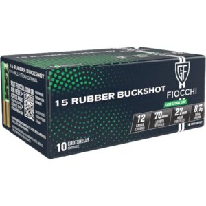 Fiocchi Defense Dynamics Rubber Buck Shotshells 12ga 2-3-4" 15plt 790 fps Rubber 10-ct