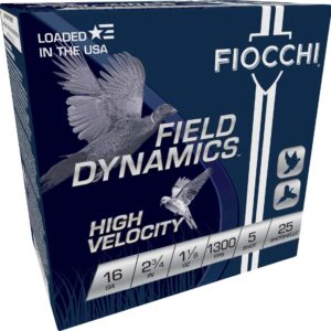 Fiocchi High Velocity Shotshells 16ga 2-3-4" 1-1-8oz 1300fps #5 25-ct
