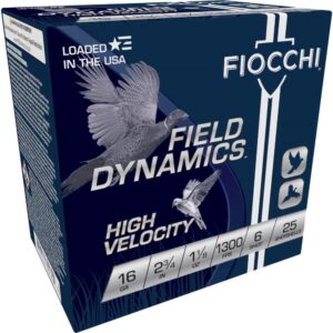 Fiocchi High-Velocity Hunting Load 16 ga 2 3-4" 3 1-8 dr 1 1-8 oz #6 1300 fps - 25-ct